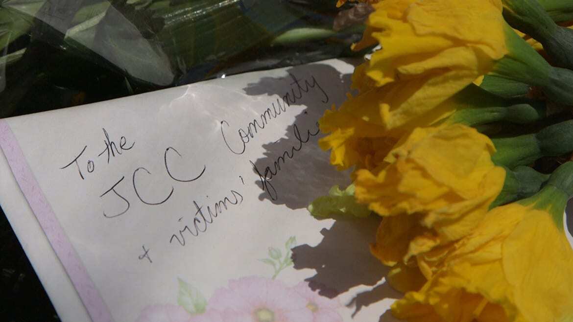 Photo of card with inscription and flowers