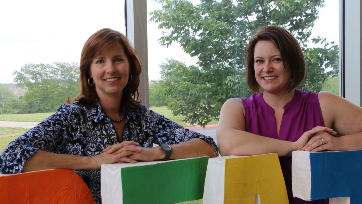 Photo of Langton and Boyington at Mill Creek Middle School.