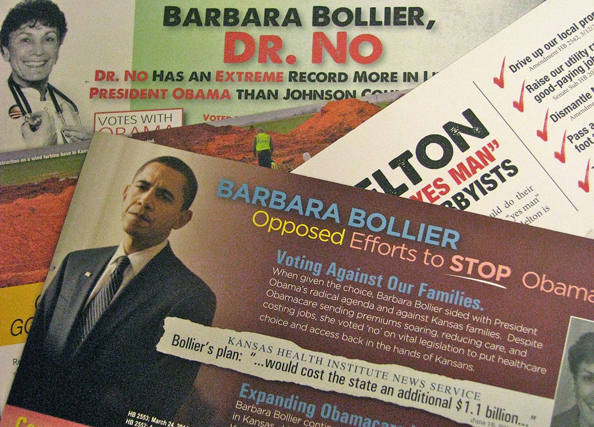 Political mailers with anti Obamacare and Barbara Boillier messages