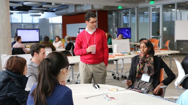 Students, UMKC faculty, and community members attended the workshop on aging and innovation.