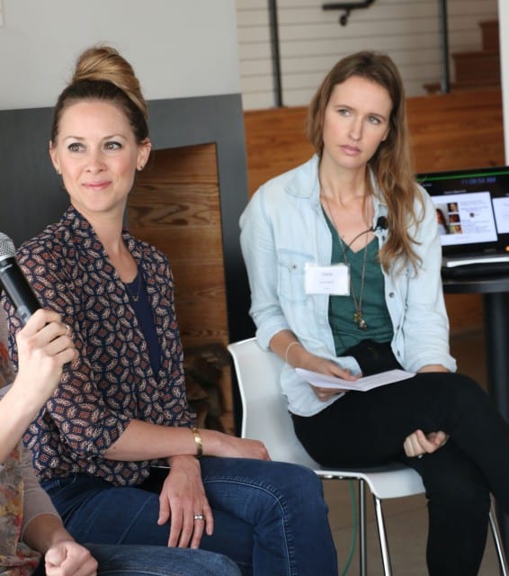 Dana Schultz, right, moderated a panel about the intersection of Instagram and food blogging.