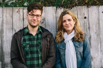 Tracy Droz Tragos, right, pictured with her cousin and co-director Andrew Droz Palermo. (photo by Laura Kleinhenz/Docuvitae. Courtesy of Dinky Pictures, LLC)