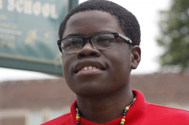 "I'm glad they pushed me," says Donte Walters. He's on his way to KU, with two college classes on his transcript, thanks to a college-readiness program at Wyandotte High School. (Photo: Matt McClelland/KCPT)