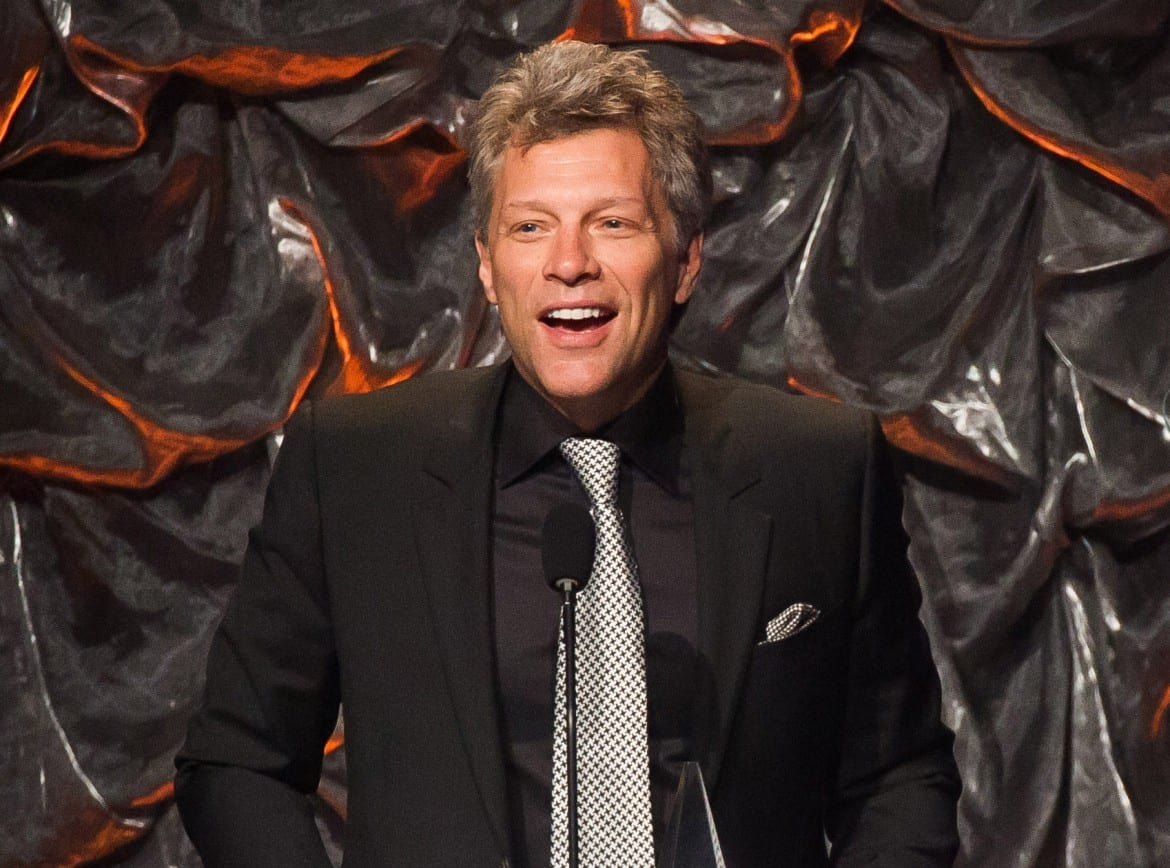 In this file photo, Jon Bon Jovi attends the Songwriters Hall of Fame Awards in New York. Bon Jovi has joined forces with Paul McCartney, Sheryl Crow, Fergie and others to record "Love Song to the Earth," about climate change. (Photo: AP, File)