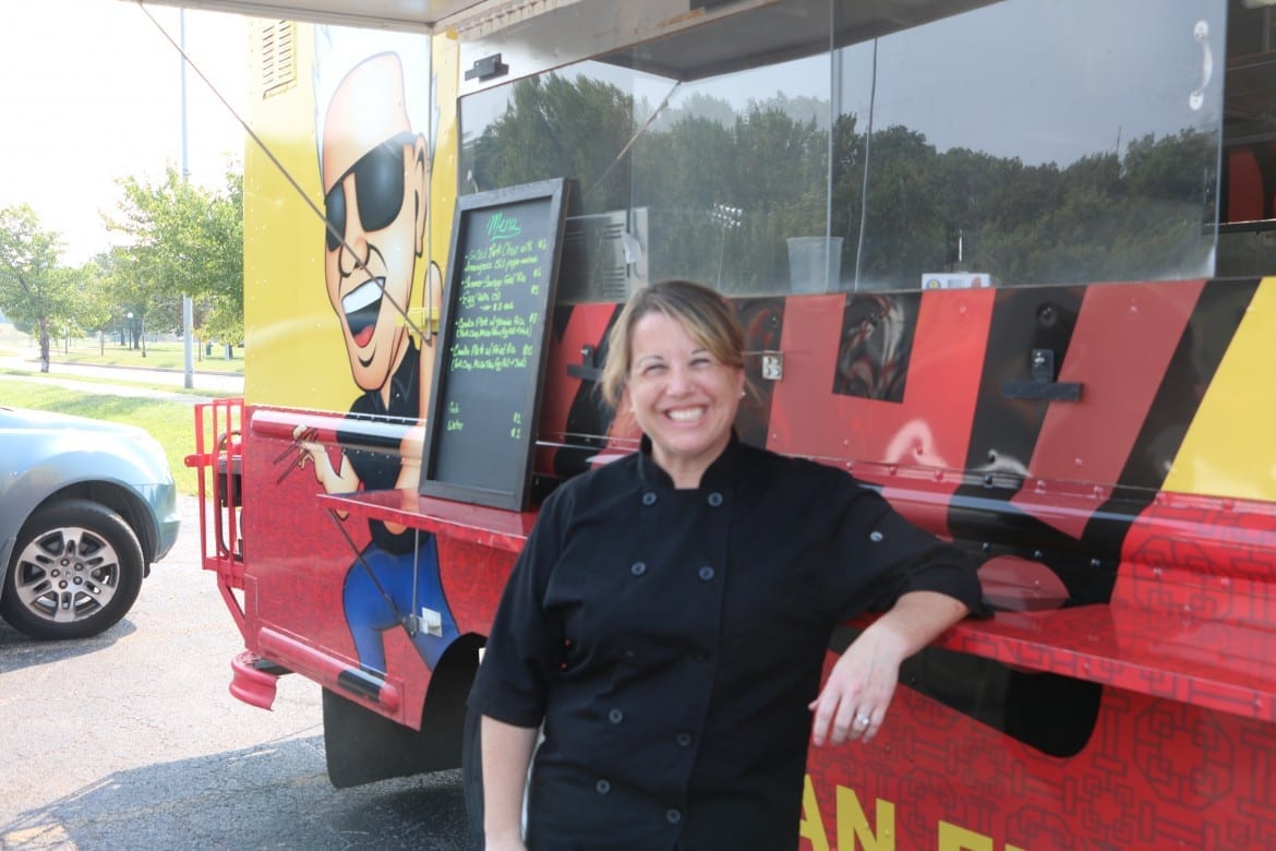 Besty Mguyen, owner of Boo Yah Asian Cuisine food truck in Macken Park. Photo by Daniel Boothe