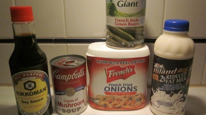 The classic Green Bean Casserole recipe consists of just five ingredients, along with a dash of black pepper. (Photo: Peggy Lowe | Harvest Public Media)