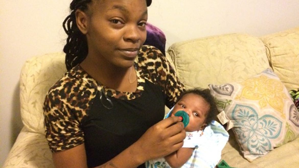 Tanesha Horton, 21, of Kansas City, Kansas, says she worries about the health of her son, D'won, who was born in November. (Photo: Alex Smith | Heartland Health Monitor)