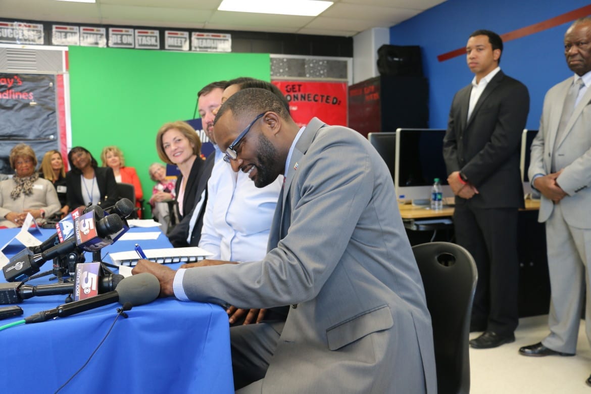 Bedell signing contract