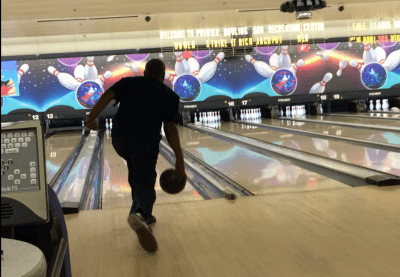 Raymond Fowler bowling