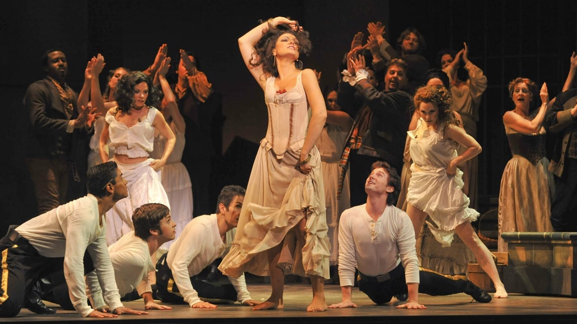 men and women on a theater stage