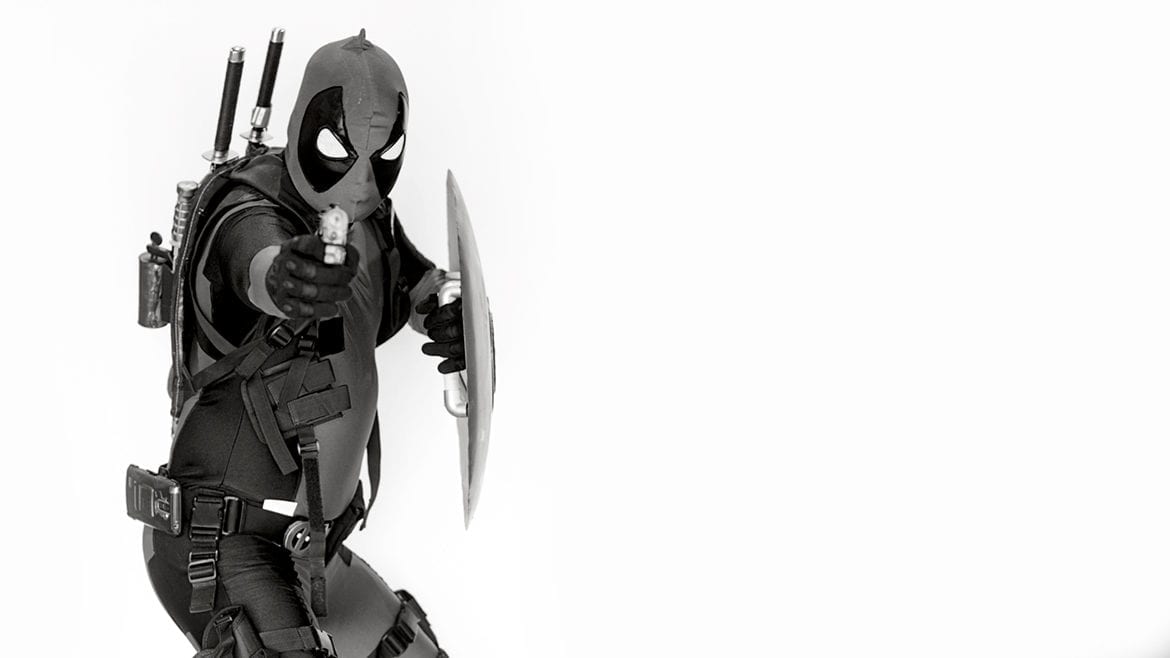 David Partelow cosplaying Deadpool