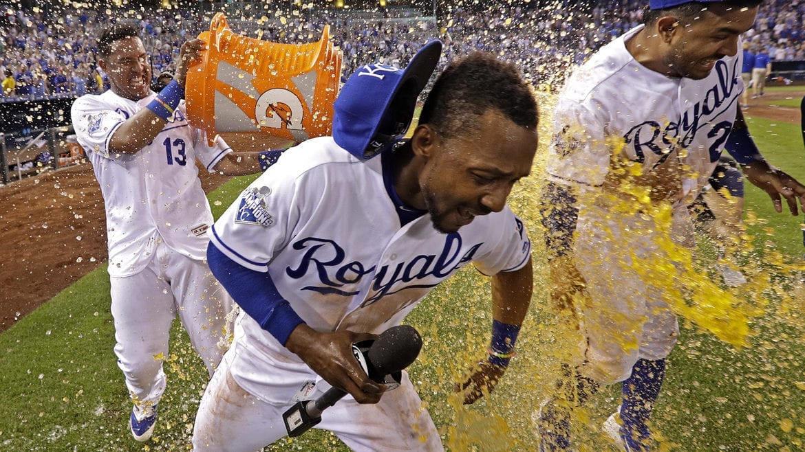 Baseball players and gatorade