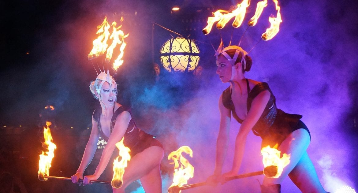 Quixotic performers at the Waterfire festival.