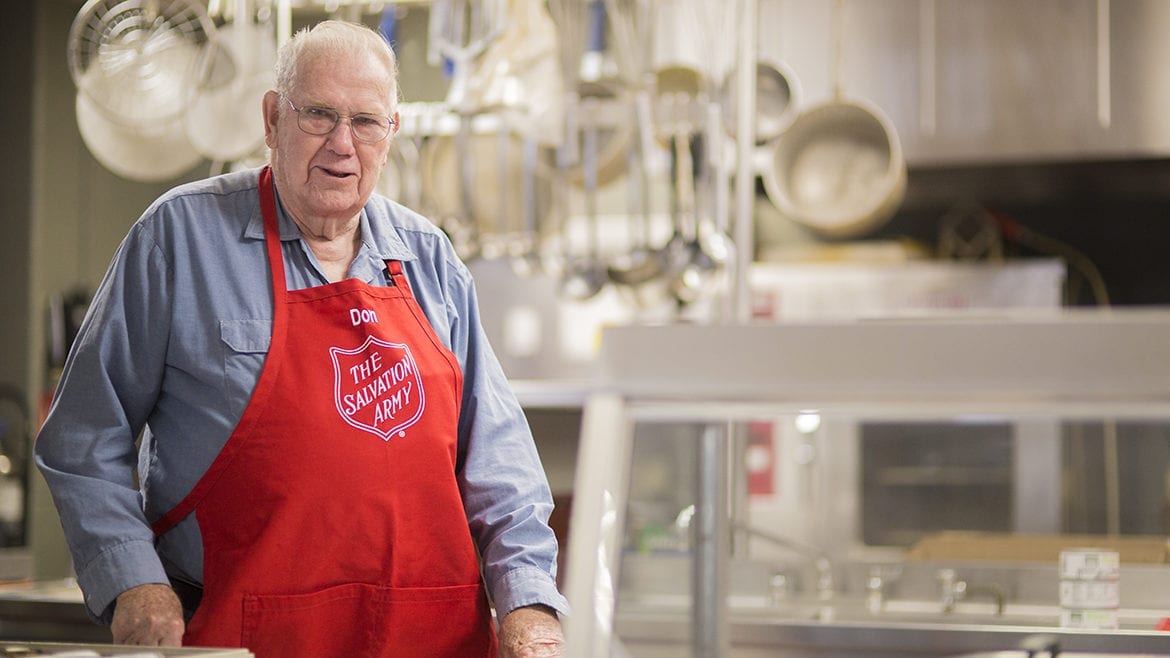 Donald Bjuland at the salvation army linwood center