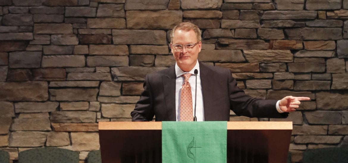 Adam Hamilton at pulpit