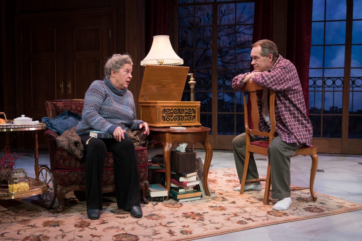 A man and woman on stage.