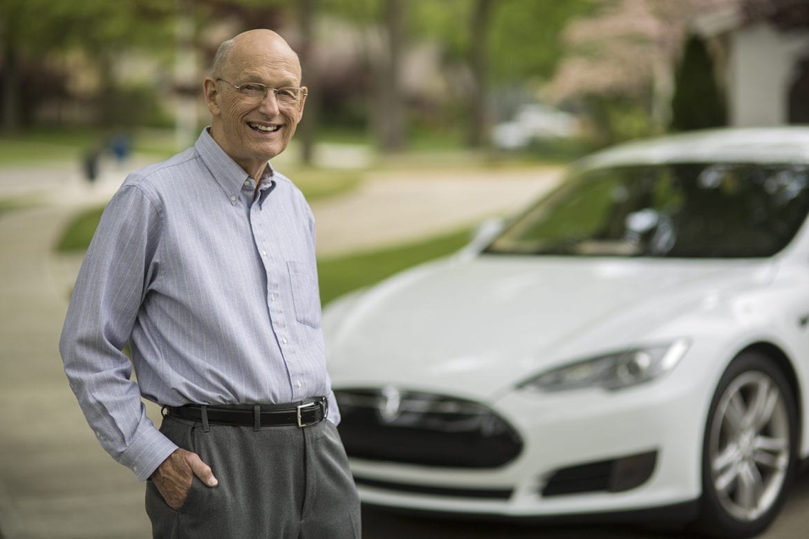 Al Pugsley with his Tesla