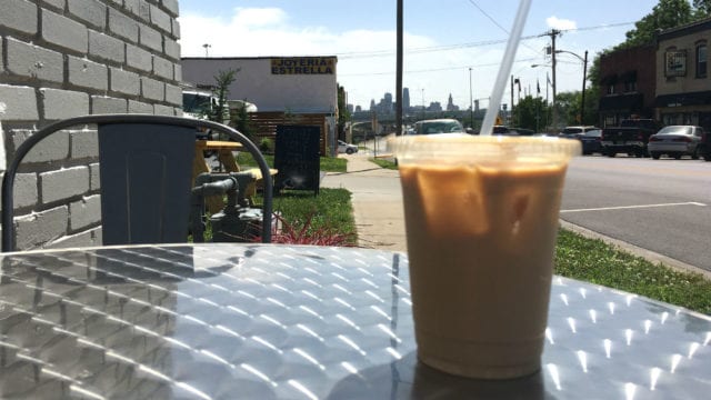 The view from the tables outside of Splitlog Coffee. 