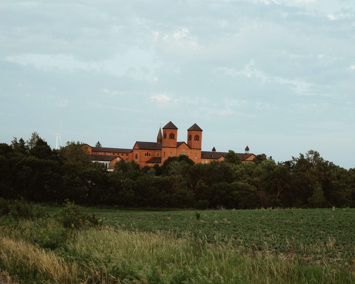 the abbey from a distance