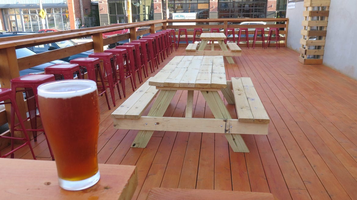 Patio Pale Ale on Border Brewing's new patio