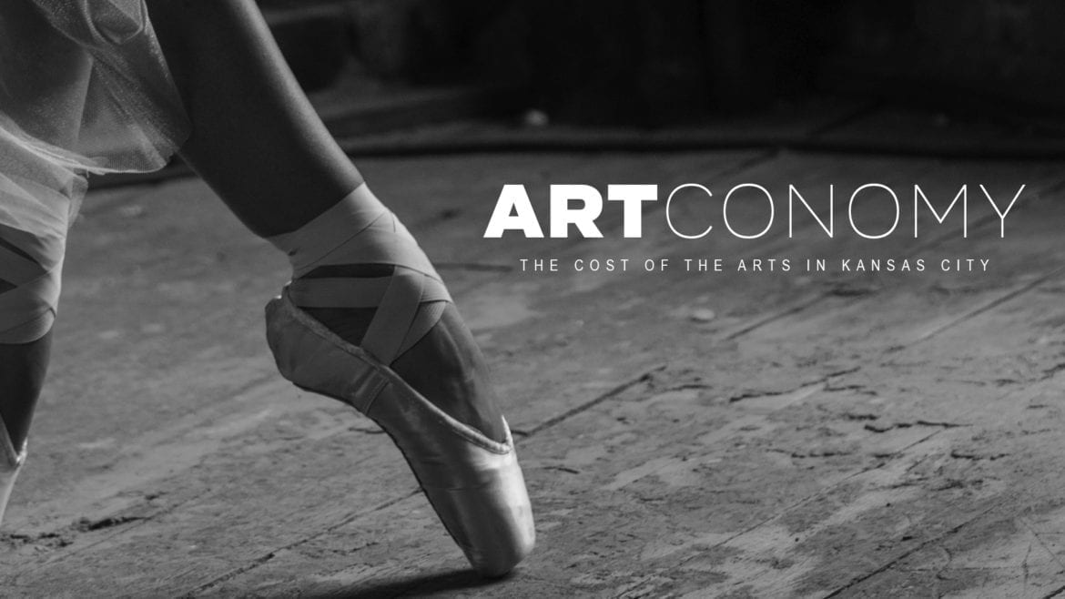 A ballerina's foot and the words Artconomy