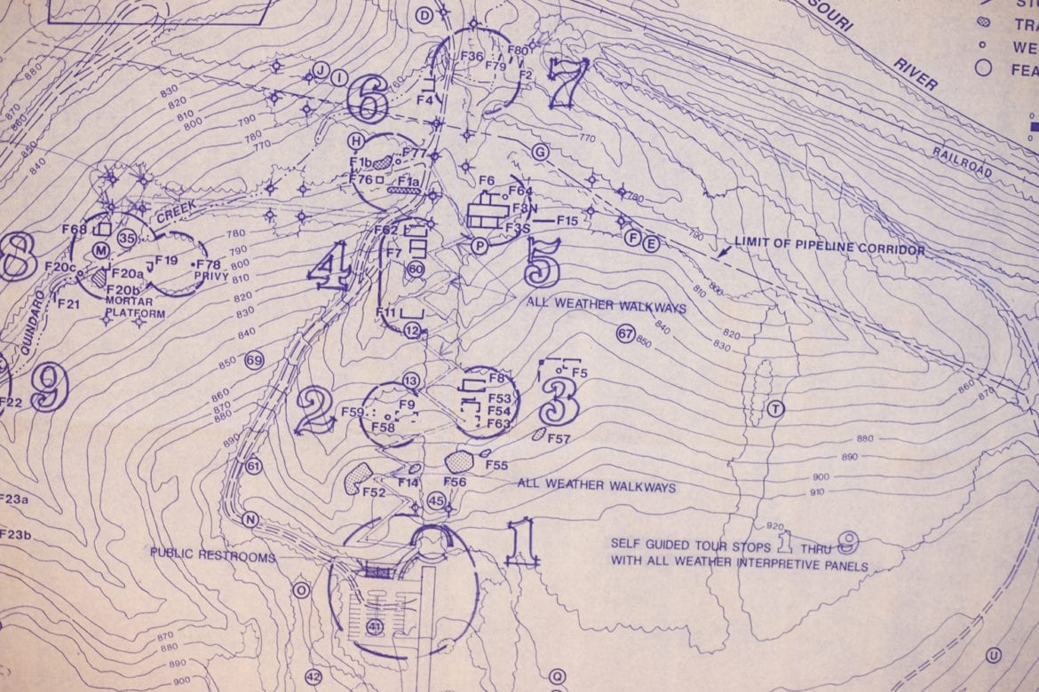 A map of the archaeological areas at the Quindaro site. (Brad Austin | Flatland)