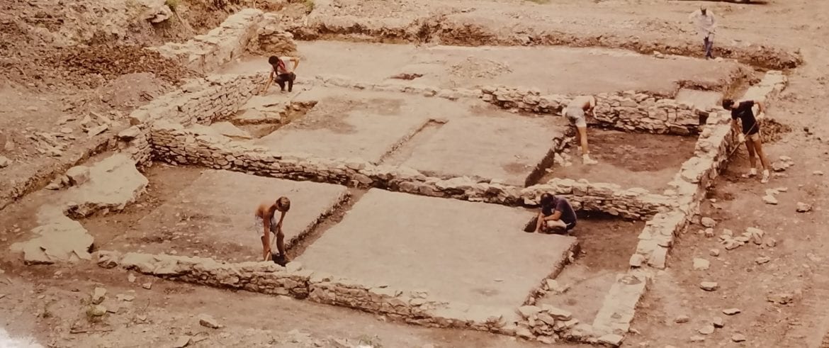 Preservation workers at the Quindaro site.
