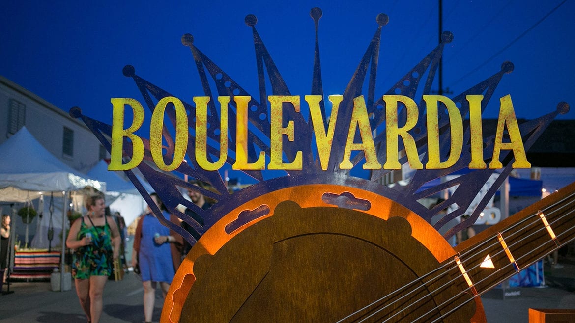 Artwork doubled as signs and selfie opportunities for Boulevardia attendees.