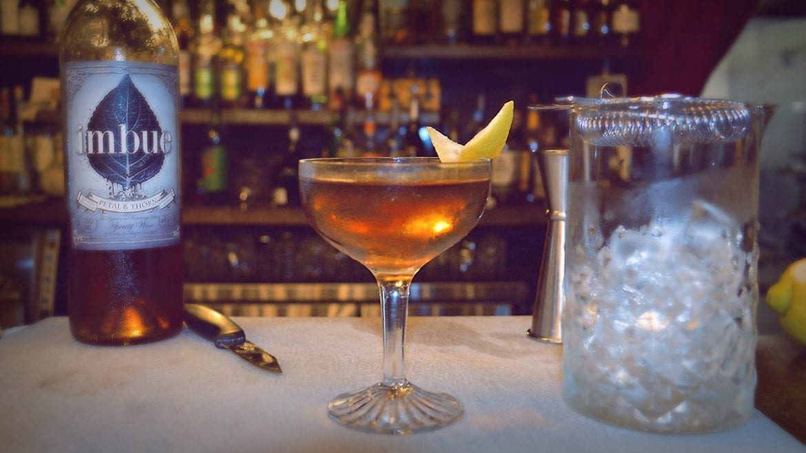 Swordfish Tom's War of The Roses is what owner Jill Cockson calls a "Summer Manhattan."