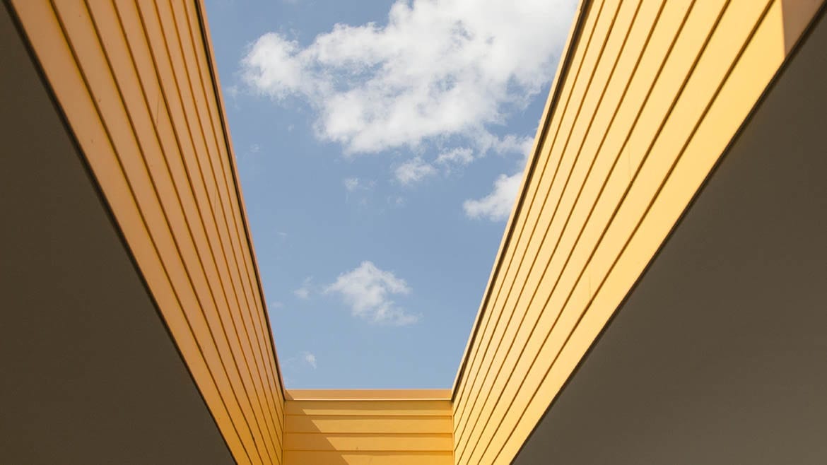 skylight in corridor of transitional living program