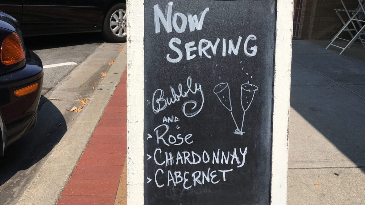 The Upper Crust Pie Bakery serves champagne alongside pie