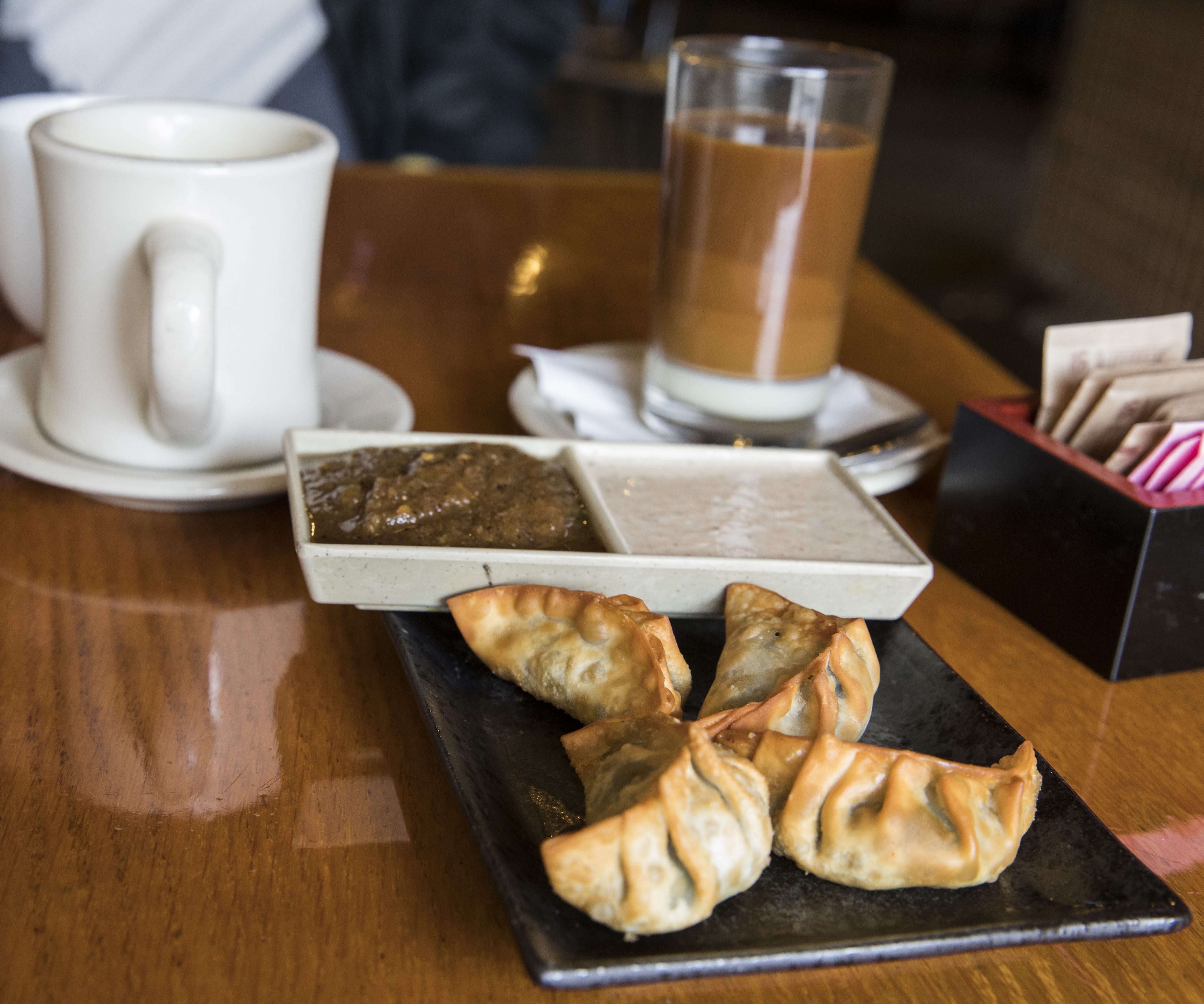 The spinach momos at Zen Zero.