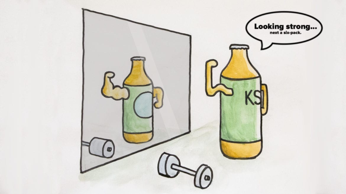 strong beer illustration