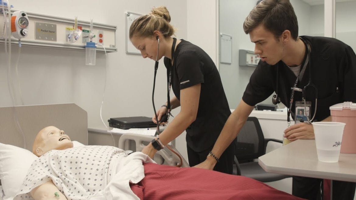 High school nursing students