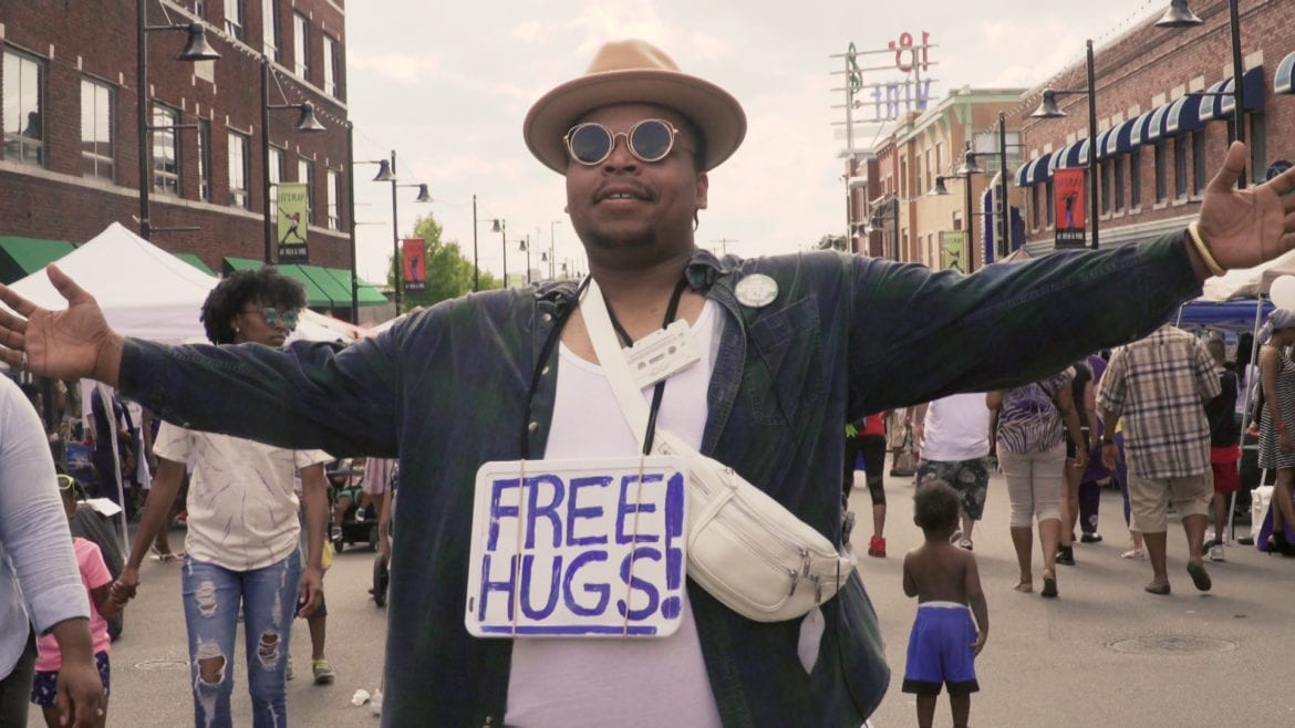 Free hugs at Juneteenth