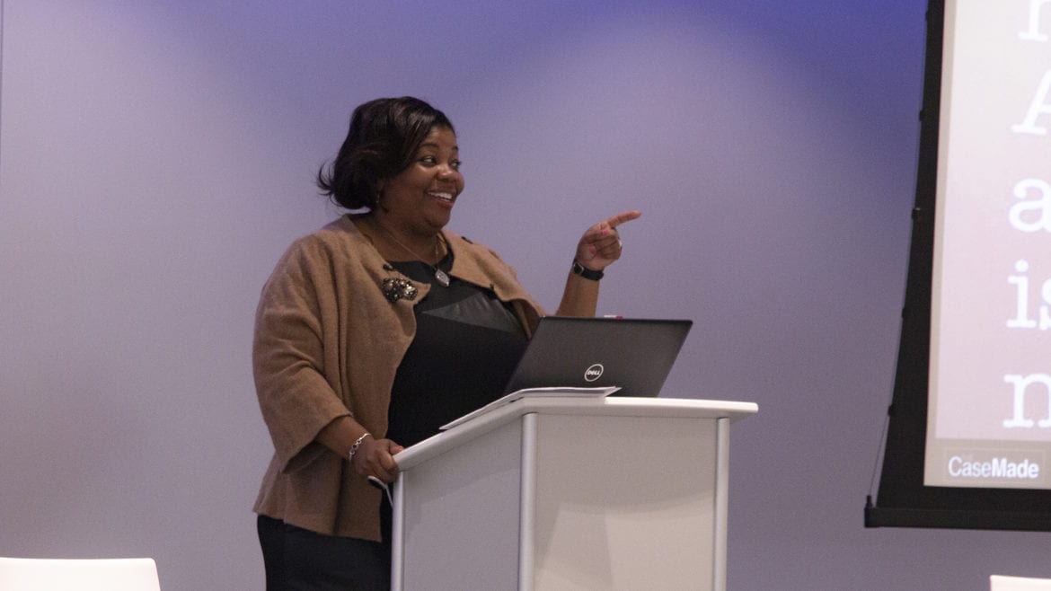 Tiffany Manuel delivers the keynote address