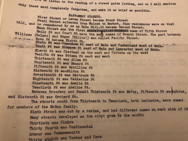 Streets were once named for the children of the McGee family.