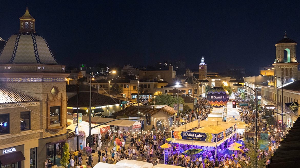 Thousands of festival goers fill the Plaza's streets