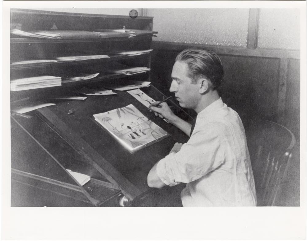 Walt Disney in Laugh-O-Gram studios in KC