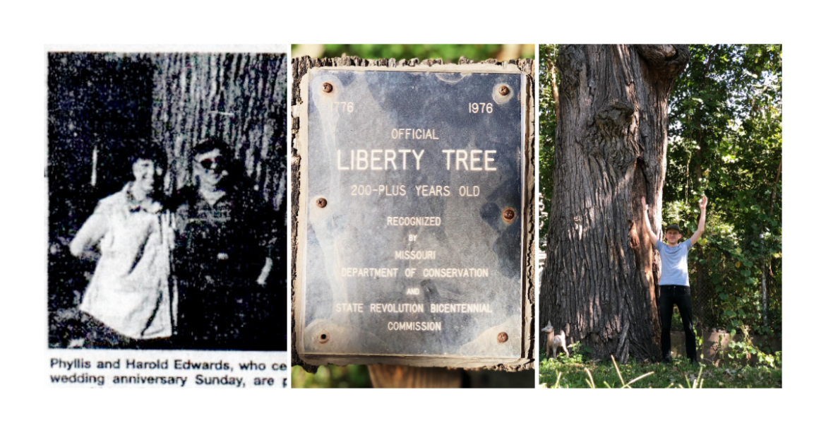 Photo of couple from 2002 and Ben Jones in 2019