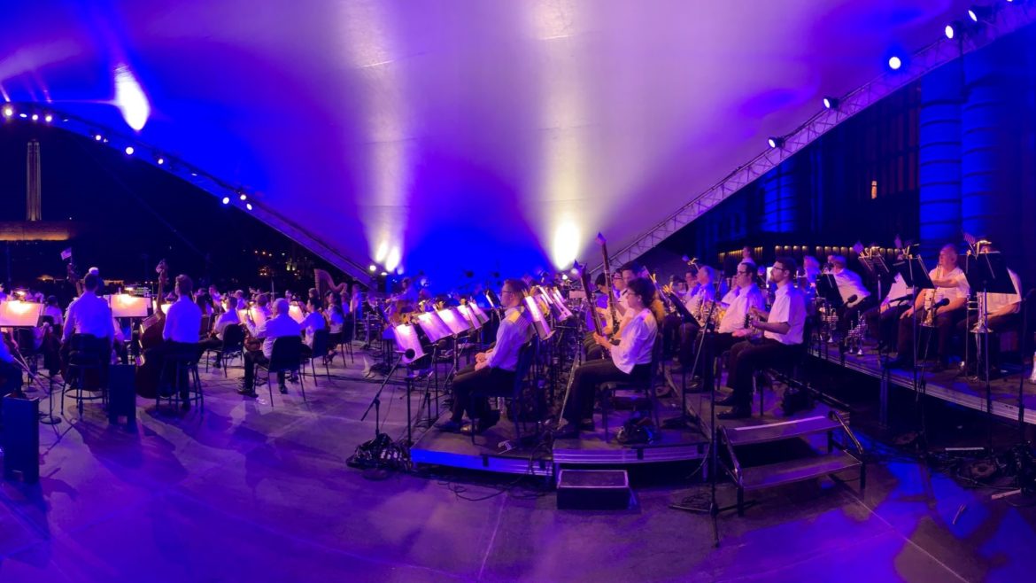 The Kansas City Symphony performs during "Celebration at the Station