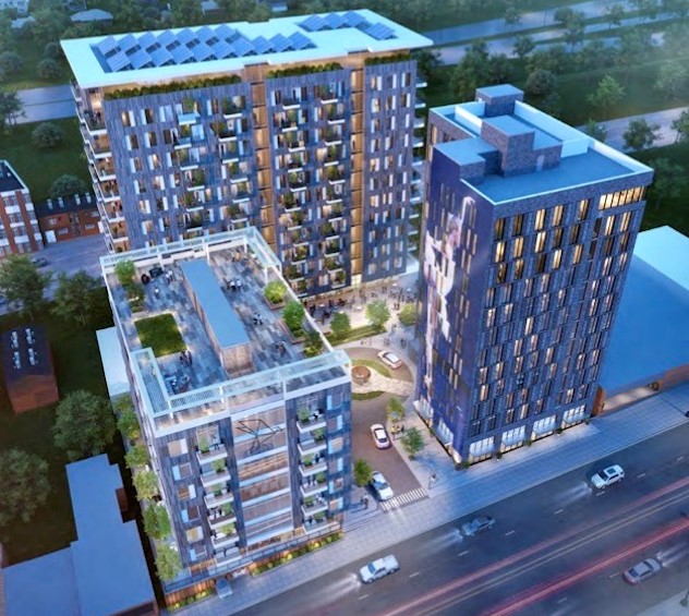 Mashburn Development is proposed a hotel and apartment project at 1650 Broadway just west of the Kauffman Center for the Performing Arts.