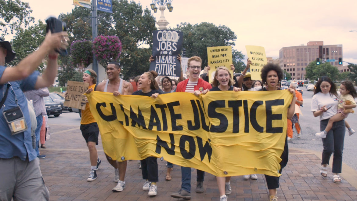 Kansas City climate activists joined international demonstrations with a student walkout and general assembly in Theis Park on Sept. 20.