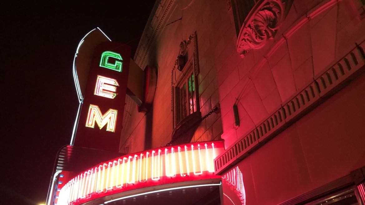 The Gem Theater marquee