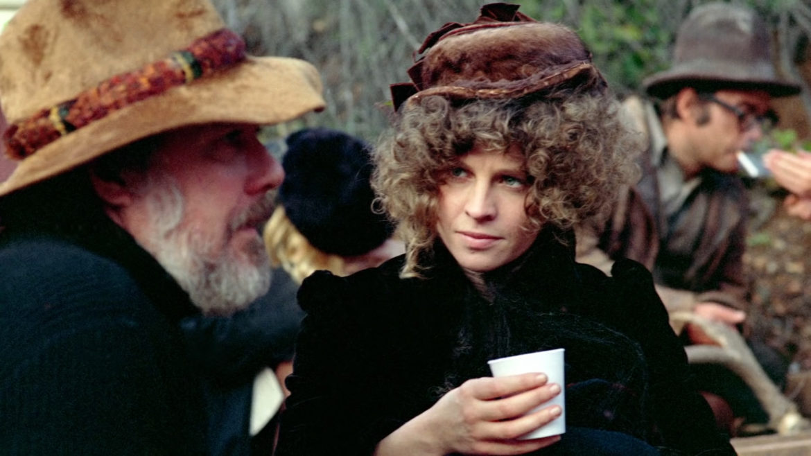 Robert Altman and Julie Christie on the set of "McCabe and Mrs. Miller."