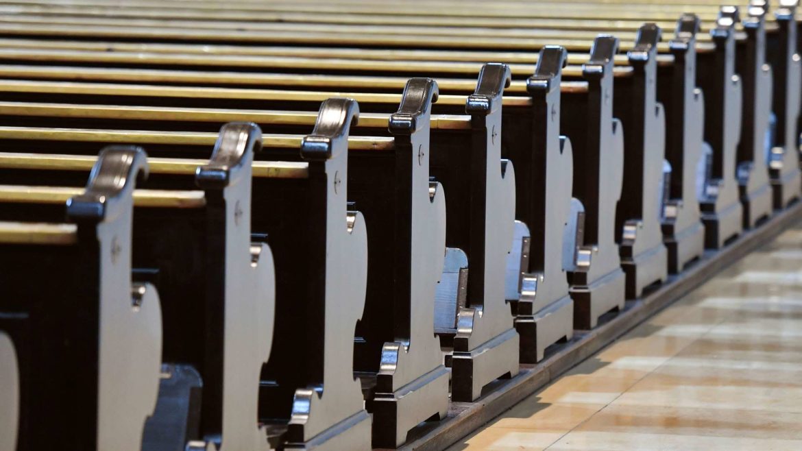 Empty church pews