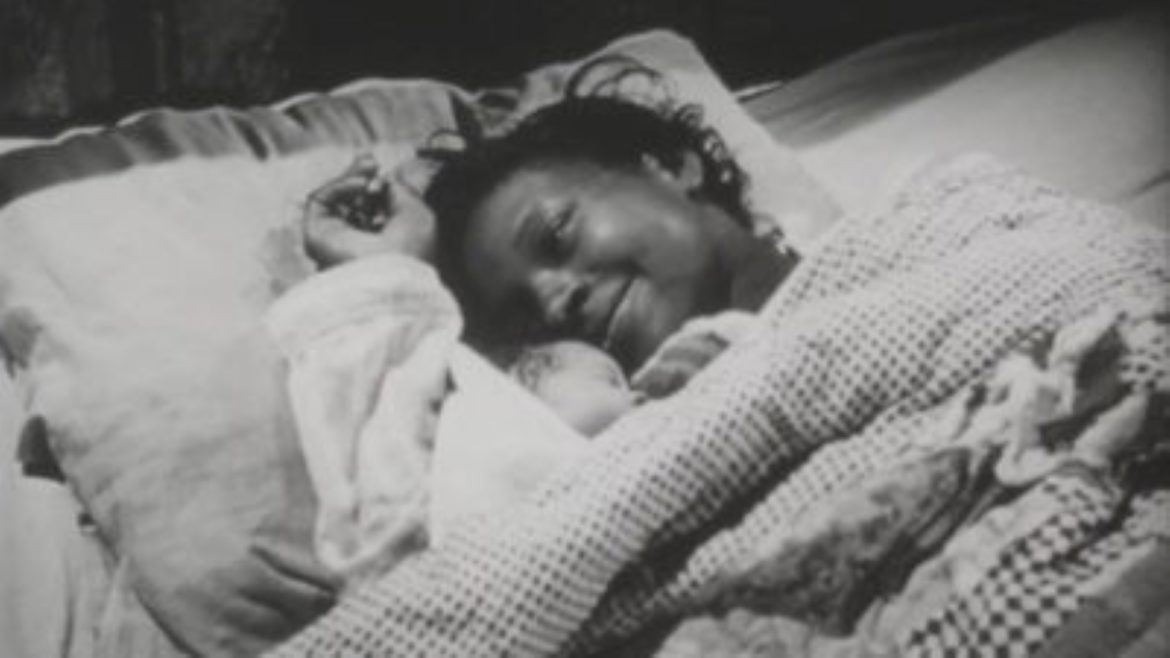A still photo from "All My Babies: A Midwife's Own Story," a training video.