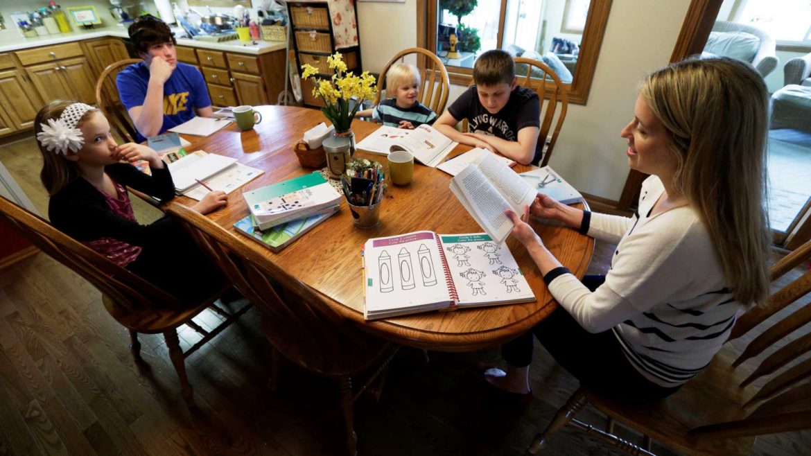 Homeschooling family photo