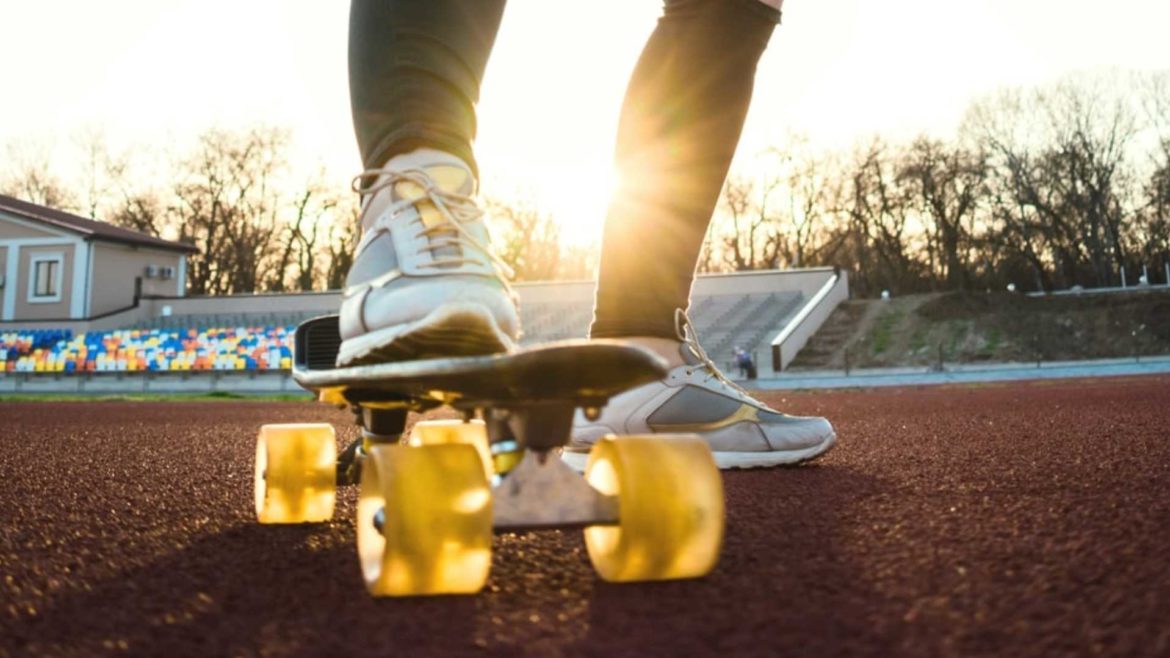 Person on a skateboard.