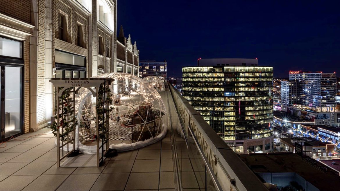 A "Snow Globe" dining experience atop Hotel Kansas City.